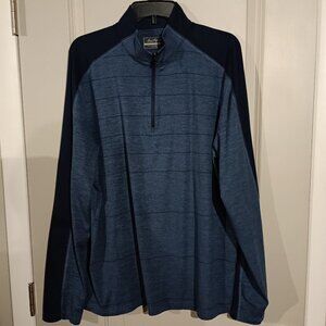 Ben Hogan Men's Golf 1/4 Sleeve Pullover Blue L